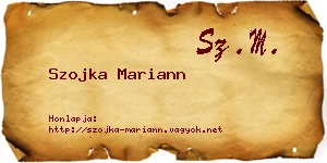 Szojka Mariann névjegykártya